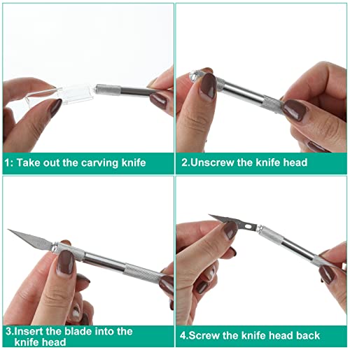 DAJAVE 13 Pack Rubber Stamp Making Kit, 4x6 Inch Rubber Carving Blocks, Linoleum Block for Printmaking, Printing DIY Crafts(Pink, Green, Craft Knife DAJAVE