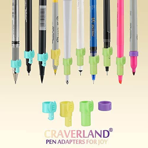 CRAVERLAND Pen Adapters for Cricut Joy and Joy Xtra, 8 Pack Pen Holders Accessories Tools Compatible with (Sharpie/Pilot/BIC/UM153/Cricut) Pens CRAVERLAND
