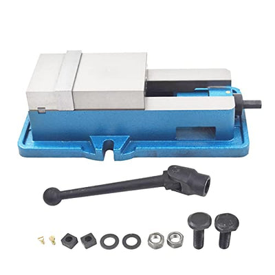 findmall 4 Inch Lock Down Vise Accuracy Milling Vise 4 Inch Jaw Width Drill Press Vise Milling Drilling Machine Bench Clamp Clamping Vice(4")