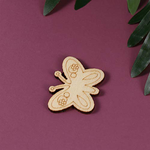 BESPORTBLE 100PCS Wood Slice DIY Wooden Craft Wood Craft Material Unfinished Wood Wooden Shapes Craft Shaped Slices Cutouts Woodsy Decor Cutouts for BESPORTBLE