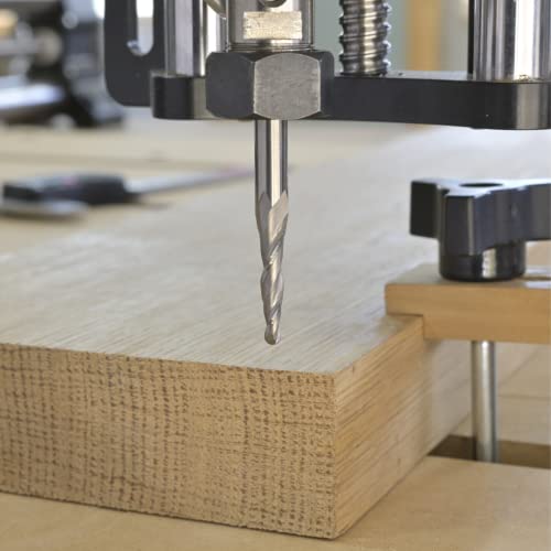 ROUTYBITS - 3 Pcs Tapered Ball Nose Router Bit Set - 1/32”, 1/16”, 1/8” Tip Diameter, 1/4 Inch Dia Shank, Solid Carbide, Spiral End Mills for 3D CNC RoutyBits