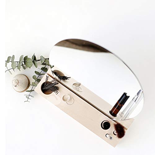 SEWACC Mirror Mosaic Tiles 20pcs Mini Oval Mirrors Craft Mirrors Tiles Women Make Up Mirror Unfinished Mirror Lens Glass Mosaic Tile for DIY Craft SEWACC