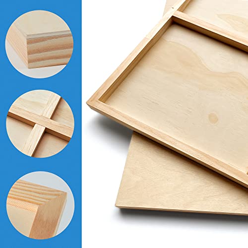 Falling in Art Unfinished Birch Wood Panels Kit for Painting, Wooden Canvas 2 Pack of 24 x36 Studio 1’’ Deep, Cradle Boards for Pouring, Art, Crafts, Falling in Art