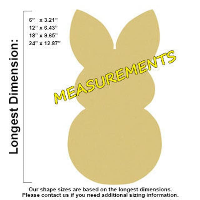 Snow Bunny Unfinished Cutout, Wooden Shape, Paintable Wooden MDF, Build-A-Cross Build-A-Cross