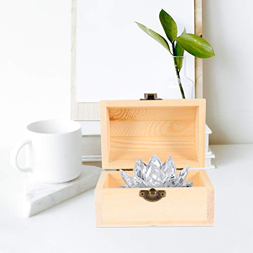 Zerodeko 1pc Pirate Treasure Chest Wooden Box Unfinished Kids Storage Organizer for Boys Craft Boy Gifts Wood Crates Jewelry Kids Treasure Chest Zerodeko