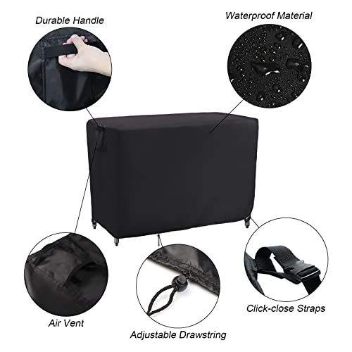 Kingling Outdoor Prep Table Cover, Waterproof Stainless Steel Table Cover Metal Table Cover Protection for Patio Kitchen Prep/Work Table - 60''L x Kingling