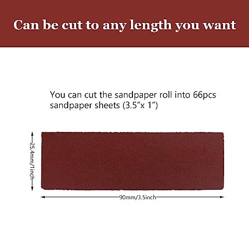 Mini Sander for Small Projects Plus One Roll of 600 Grit Hook and Loop Sandpaper (1''x20'), Micro Sander Sanding Tool Kit for Detail Sanding, DIY YGFRSTO