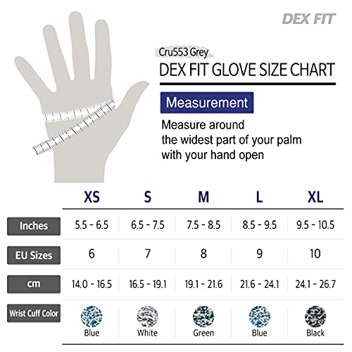 DEX FIT Level 5 Cut Resistant Gloves Cru553, 3D-Comfort Fit, Firm Grip, Thin & Lightweight, Touch-Screen Compatible, Durable, Breathable & Cool, DEX FIT