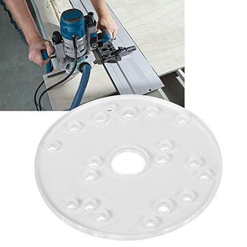 Universal Router Base Plate Compatible with Ryobi, Woodworking Auxiliary Tool with Centering Pin Screws Walfront