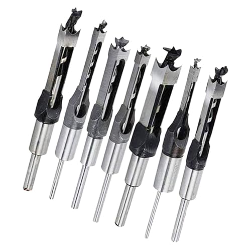 Woodworking Square Hole Drill Bits, HSS Woodworking Square Mortise Drill Bit Wood Mortising Chisel Set Woodworker Hole Saw Power Tool Kits, 1/2 Inch, HSOKEW