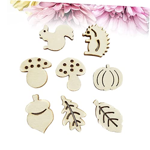 DECHOUS 50pcs Pieces Unfinished Wooden Slices Accessories Unfinished Wooden Animal Figures Hanging Decor Blank Wooden Slices Hanging Ornaments Wooden DECHOUS