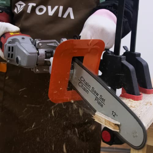 12 Inch Chainsaw Attachment for Angle Grinder, Electric Chain Saw Converter Accessories for Wood Cutting Applicable Angle Grinder 5/8”-11 Thread ABOR T TOVIA