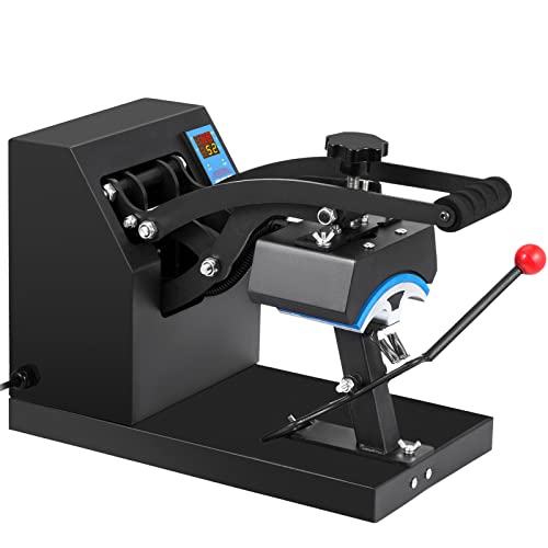 VEVOR Hat Press Machine 3.5X5.9 Inch Cap Press Heat Press Machine Professional Transfer Hat Press with 12000 Hours Life Digital LCD Timer and VEVOR