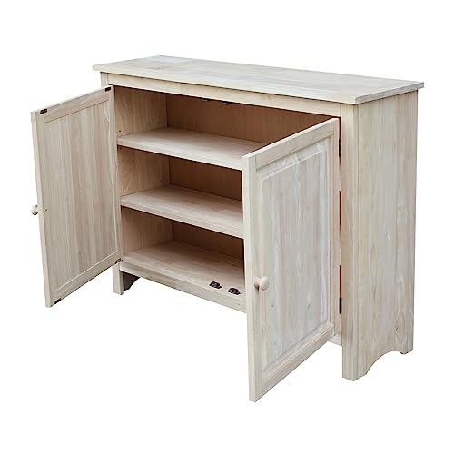 IC International Concepts Hall Cupboard, 34-Inch, Unfinished IC International Concepts