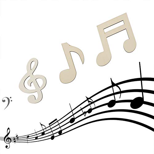 Music Notes Cutouts Musical Notes Wooden Music Concert Theme Party Birthday Party Baby Shower Wall Decoration 9pcs Samanter
