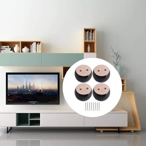 BQLZR Solid Wooden Sofa Leg for Furniture Sofas Cabinets 2.64" Dia x 1.57" H Pack of 4 BQLZR