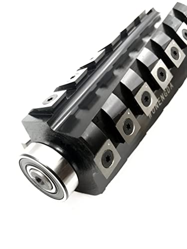 WONENGDA - 6" Woodworking Tool Spiral Cutter Head and Helical Cutterhead for Grizzly Jointer, 4 Rows 26 Inserts WONENGDA