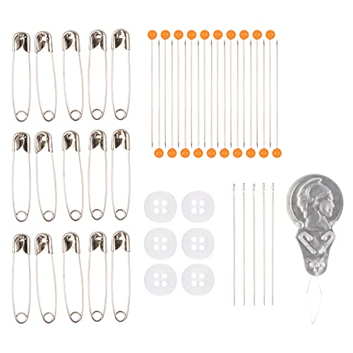 Fiskars Sewing Kit - 62-Piece Sewing Set with Case - Craft Supplies for Sewing - Clear Fiskars