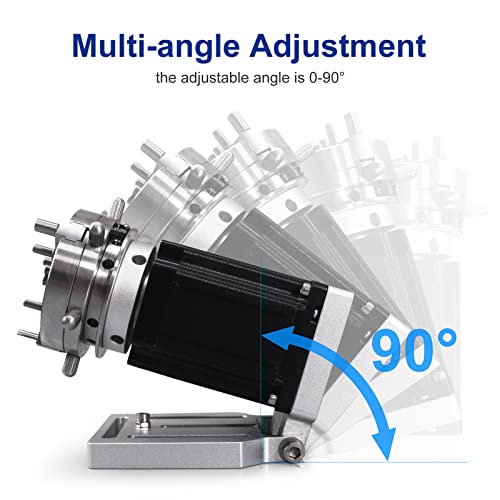 ComMarker 83mm Chuck Rotary Axis for Laser Marking Machine, Fiber Laser Engraver Attachment, Rotary Axis Perfect for Jewelry, Rings, Bracelets ComMarker
