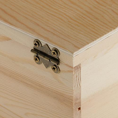 MonkeyJack 2 Tiers Plain Unpainted Wooden Jewelry Box Organizer Storage Container Unfinished Drawer Case DIY Crafts MonkeyJack