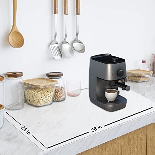 36x24 Inch Extra Large Silicone Table Protector Craft Mat for Painting, Clay, Projects, Arts and Crafts, Soldering and Resin. (Translucent) Cattolo