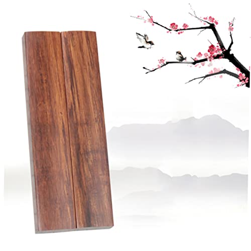 VILLCASE 1 Pair Wooden Whittling Kit Calligraphy Paperweight Unfinished Craft Block Chinese Desktop Decoration Glass Paperweights Wood Paperweight VILLCASE