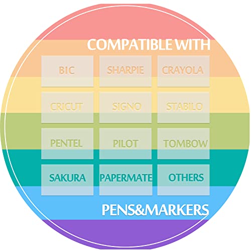 CRAVERLAND Pens Adapters for Cricut - Rainbow Pen Holders for Cricut Explore Air 3 Air 2 Air Maker 3 Maker 2 Maker to Compatible with At Least 40 CRAVERLAND