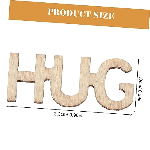 COOPHYA 100pcs DIY Wood Crafts Decorative Wood Hug DIY Wood Cutouts Wedding Table Confetti Wooden Table Scatter Unfinished Wood Crafts Wedding Favors COOPHYA