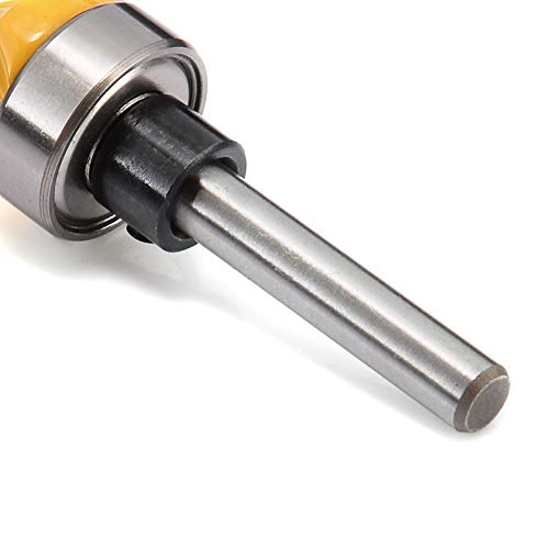 Yakamoz 1/4 Inch Shank Template Router Bit Bearing Flush Trim Hinge Mortising Plunge Router Cutter Woodworking Milling Tool YAKAMOZ
