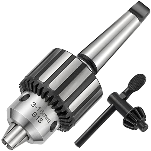 Eumtenr Heavy Duty 5/8" Drill Chuck with K32 Chuck Key and MT2 Shank | #2 Morse Taper Arbor - WoodArtSupply
