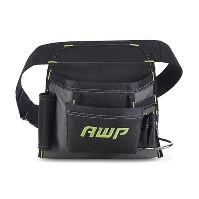 AWP Handyman Tool Apron 6 pockets and Loops for Tool Organization | Black & Gray | Fits up to 50" Waist Size