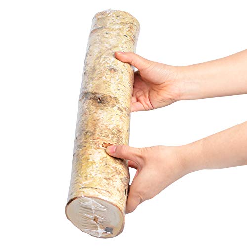 6 Pack Large Birch Logs for Fireplace Unfinished Wood Crafts DIY Home Decorative Burning(Logs:2.4"-3.1" Dia. x 16" Long) Kingcraft