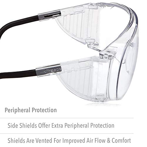 Honeywell Uvex Ultra-Spec 2000 Visitor Specs Safety Glasses with Clear Uvextreme Anti-Fog Lens (S0250X) Honeywell Uvex