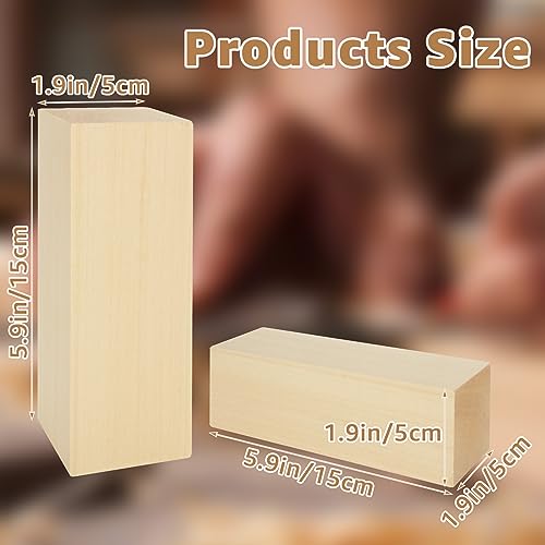 CYEAH 8 PCS Basswood Carving Block, 6 x 2 x 2 Inch Basswood for Wood Carving, Whittling Wood Carving Wood Blocks, Unfinished balsa Wood Blocks for CYEAH