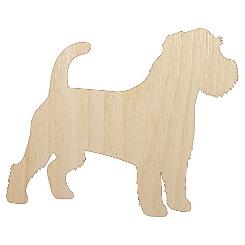 Rough Coated Jack Russell Terrier Parson Dog Solid Unfinished Wood Shape Piece Cutout for DIY Craft Projects - 1/8 Inch Thick - 4.70 Inch Size Sniggle Sloth