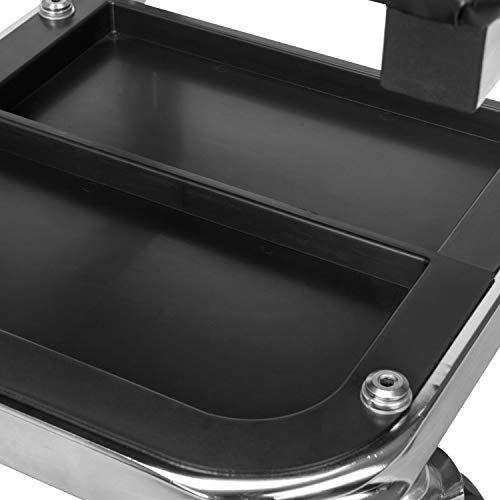 AR7451B Torin Heavy Duty Rolling Creeper Garage/Shop Seat: Padded Mechanic Stool with Tool Tray Storage and Cup Holder, Black Torin