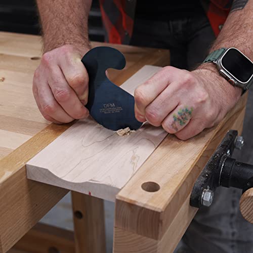 DFM Tool Works Premium Made In The USA Blue Curved Cabinet Card Scrapers - Woodworking Tools for Precision Woodworking and Fine Finishes, Ideal Wood DFM Tool Works