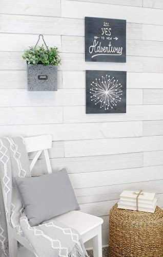 Cornucopia Blank Wood Plaques (2-Pack), Gray Washed Fir Wooden Sign for DIY Crafts 12x12 Inch Cornucopia Brands