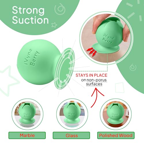 iVyne Berry Suctioned Vinyl Weeding Scrap Collector & Holder for Weeding Tools for Vinyl - Green iVyne