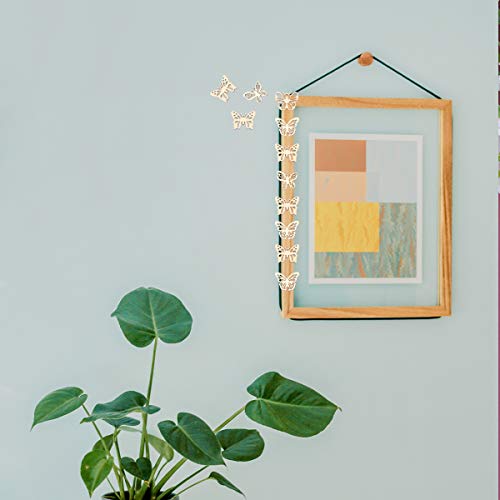 BESPORTBLE 100PCS Unfinished Wood Crafts Butterfly Wood Crafts Wood Butterfly Embellishment Unfinished Wood Butterfly Rustic Decor Wooden BESPORTBLE