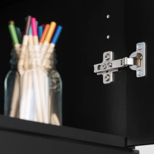 Prepac Elite Functional 2-Piece Garage Cabinets and Storage System Set J, Simplistic Garage Closet Shop Cabinets 16" D x 64" W x 65" H, Black, Prepac