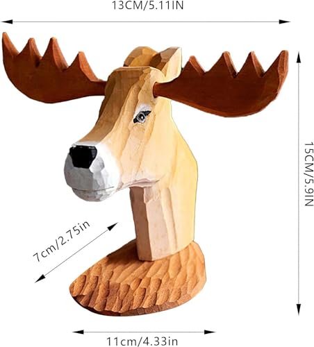 Eyepkildly Animal Glasses Ornaments Handmade Wood Carved Animal Eyeglass Holder Cute Sunglasses Display Stand Nightstand Home Office Desk Decor Eyepkildly