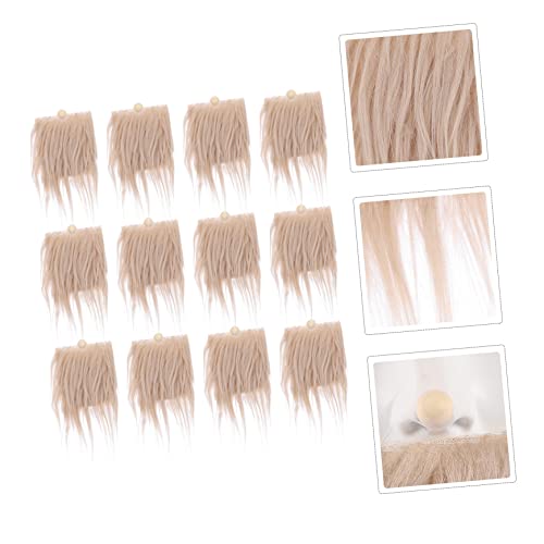 Yardenfun 12 Sets Dwarf Beard DIY Fluffy Gnome Beard Faux Fur Costume Beard Unfinished Gnome Beard Faux Fur Gnome Beards DIY Gnome Beard Santa Yardenfun