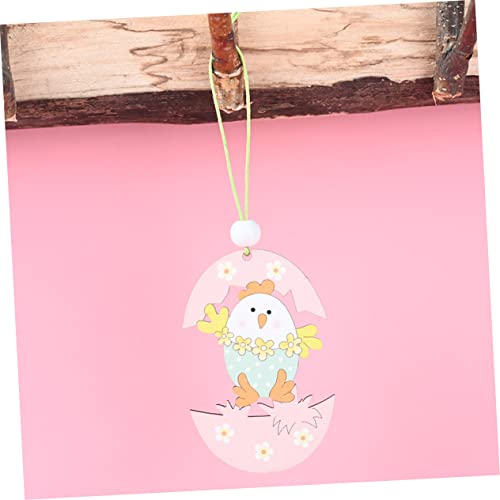 Ciieeo 1 Set 8 Pcs Easter Hanging Ornaments Basket Gift Handmade Gifts Hand Molding Kit Easter Bunny Cutout Easter Wooden Ornament Wooden Rabbit Ciieeo