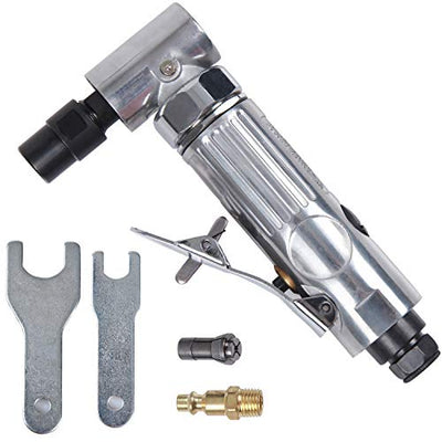 YELWAY 1/4" Angle Air Die Grinder, 20000 RPM, 90 Degree Angled Air Die Grinder, Edge Series Air Angle Die Grinder with 1/4-inch, Mini Air Angle Die