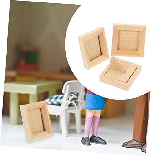 ibasenice 12 Pcs Dollhouse Photo Frame Miniture Decoration Bulk Picture Frames Jewelry Display Stand Decorative Mini Frame Miniature Picture Frame ibasenice