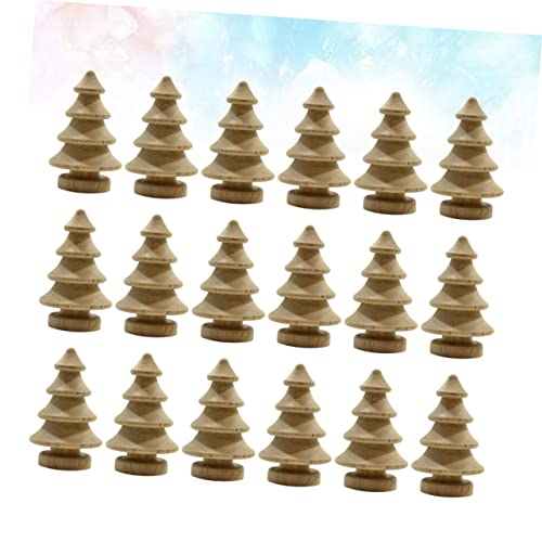 VILLCASE 20pcs Christmas Tree Figures Christmas Craft Supplies Unfinished Wood Snowman Blank peg People Nativity Decor Dinner Table Decor Unfinished VILLCASE