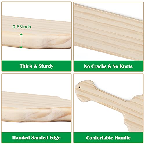 BATTIFE 15inch Greek Sorority Paddles, Solid Wooden Fraternity Paddle, Unfinished Pine Wood Frat Paddle for Carving DIY Use BATTIFE
