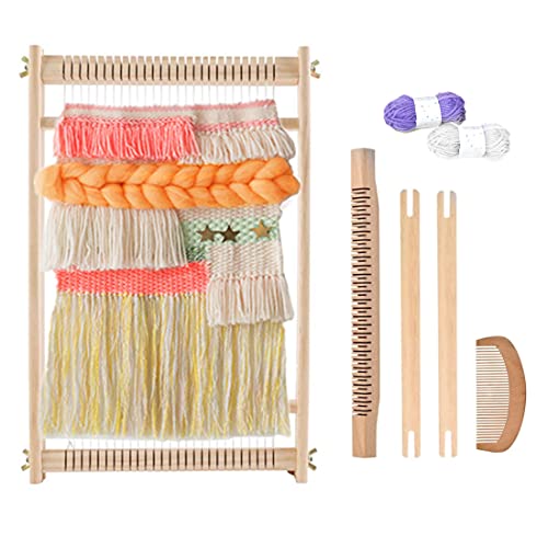 Wooden Weaving Loom, Multi-Craft Weaving Frame to Handcraft for Kids and Beginners, 15.7 x 11.8in/ 40 x 30cm Ayasee