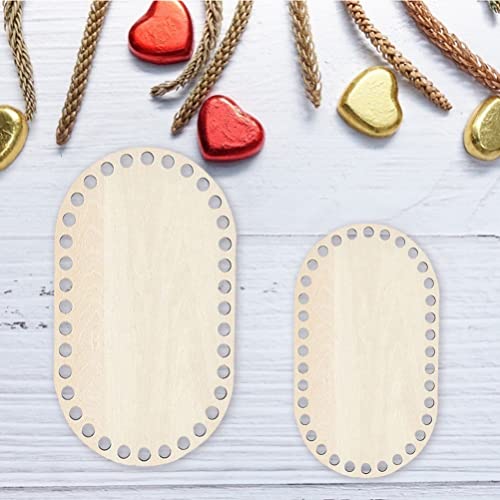 Wooden Bag Base 4pcs Bamboo Strips Wooden Crochet Bag Bottom Wooden Basket Bottom Hollow Crochet Basket Base DIY Crocheting Wood Base Reed Geek EXCEART